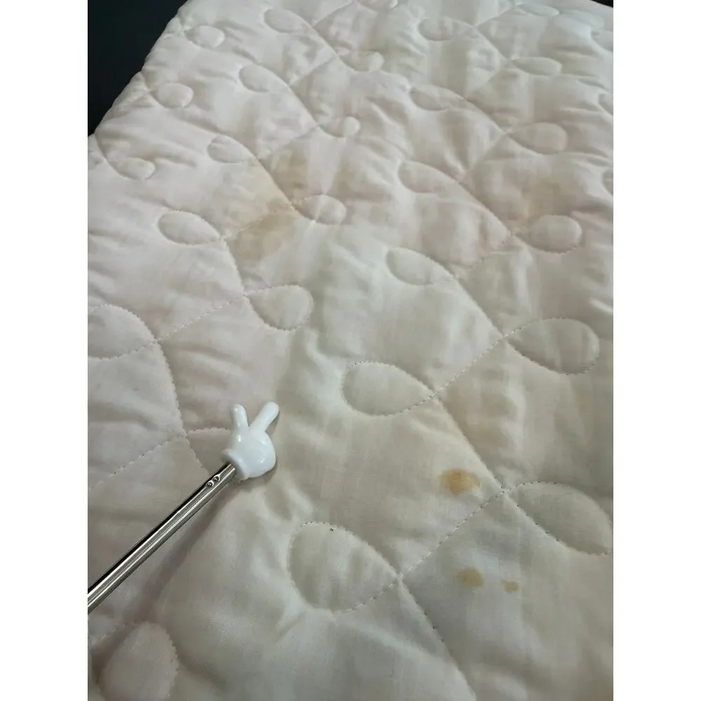 Vintage Hand Painted Floral Quilt Prairie Point Edge Cottagecore Queen 92 x 90
